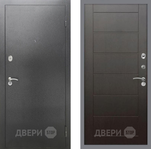 Входная металлическая Дверь Рекс (REX) 2А Серебро Антик Сити Венге в Электрогорске