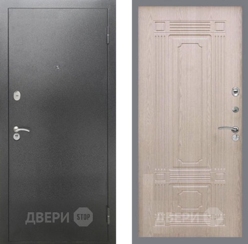 Дверь Рекс (REX) 2А Серебро Антик FL-2 Беленый дуб в Электрогорске