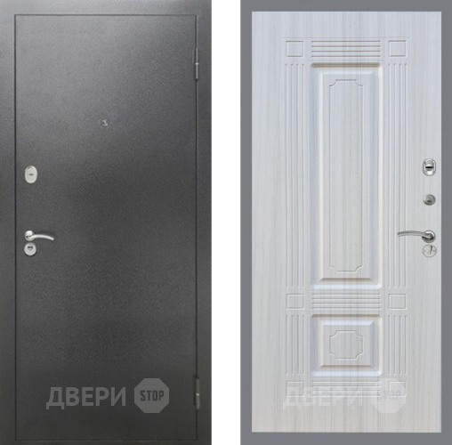 Дверь Рекс (REX) 2А Серебро Антик FL-2 Сандал белый в Электрогорске