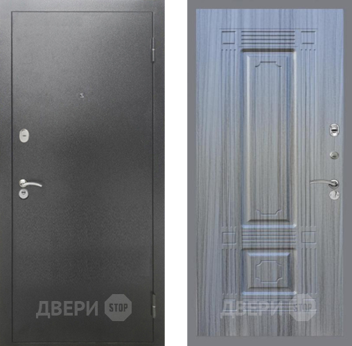 Дверь Рекс (REX) 2А Серебро Антик FL-2 Сандал грей в Электрогорске