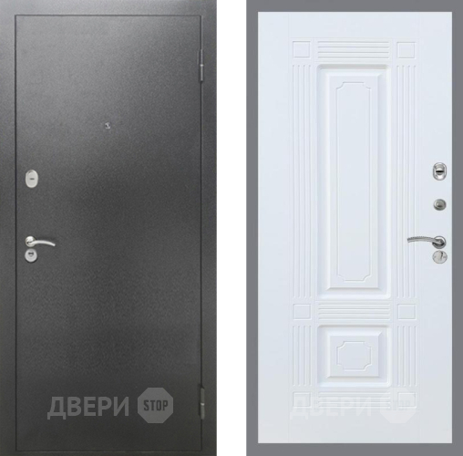 Входная металлическая Дверь Рекс (REX) 2А Серебро Антик FL-2 Силк Сноу в Электрогорске