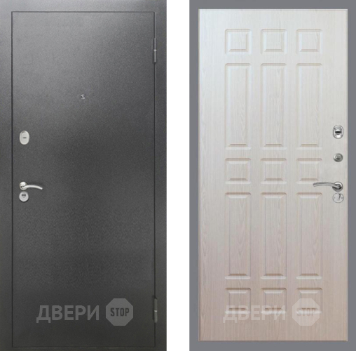 Дверь Рекс (REX) 2А Серебро Антик FL-33 Беленый дуб в Электрогорске