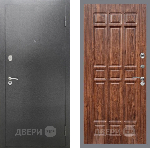Дверь Рекс (REX) 2А Серебро Антик FL-33 орех тисненый в Электрогорске