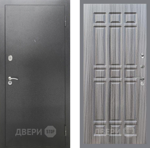 Дверь Рекс (REX) 2А Серебро Антик FL-33 Сандал грей в Электрогорске