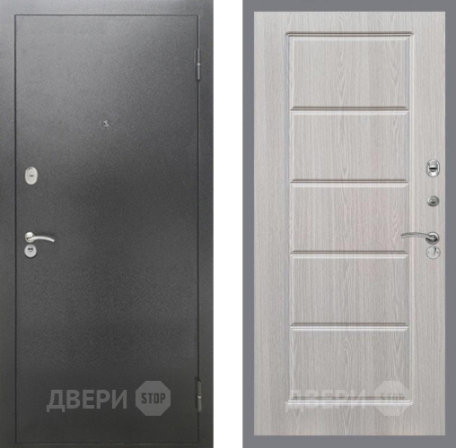 Входная металлическая Дверь Рекс (REX) 2А Серебро Антик FL-39 Беленый дуб в Электрогорске