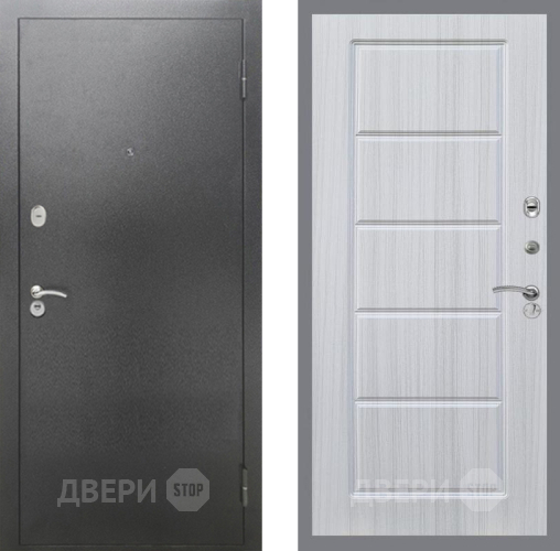 Дверь Рекс (REX) 2А Серебро Антик FL-39 Сандал белый в Электрогорске