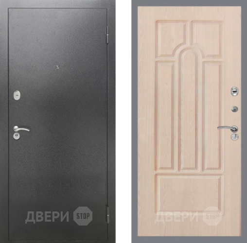Входная металлическая Дверь Рекс (REX) 2А Серебро Антик FL-58 Беленый дуб в Электрогорске