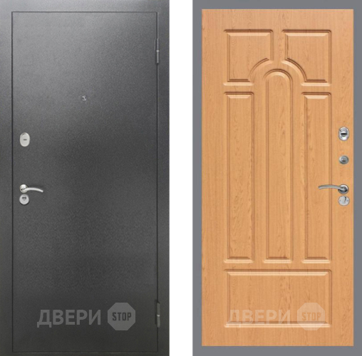 Входная металлическая Дверь Рекс (REX) 2А Серебро Антик FL-58 Дуб в Электрогорске