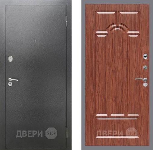 Входная металлическая Дверь Рекс (REX) 2А Серебро Антик FL-58 орех тисненый в Электрогорске