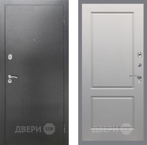 Дверь Рекс (REX) 2А Серебро Антик FL-117 Грей софт в Электрогорске