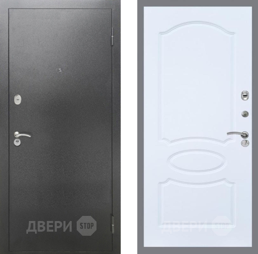 Входная металлическая Дверь Рекс (REX) 2А Серебро Антик FL-128 Силк Сноу в Электрогорске