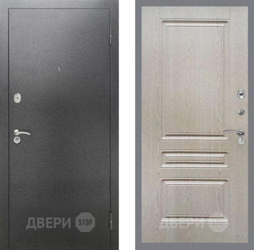 Дверь Рекс (REX) 2А Серебро Антик FL-243 Беленый дуб в Электрогорске