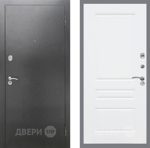 Дверь Рекс (REX) 2А Серебро Антик FL-243 Силк Сноу в Электрогорске