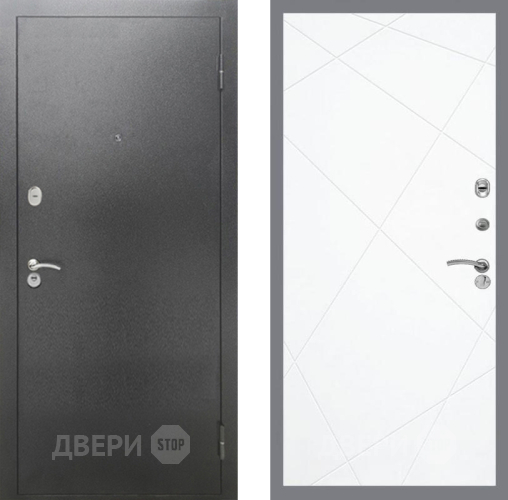 Дверь Рекс (REX) 2А Серебро Антик FL-291 Силк Сноу в Электрогорске