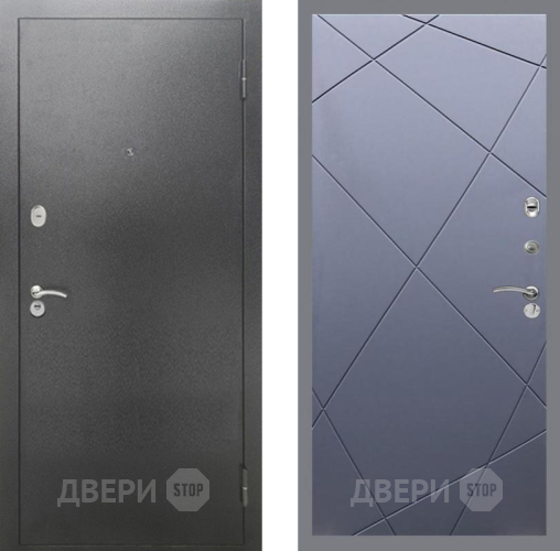 Дверь Рекс (REX) 2А Серебро Антик FL-291 Силк титан в Электрогорске