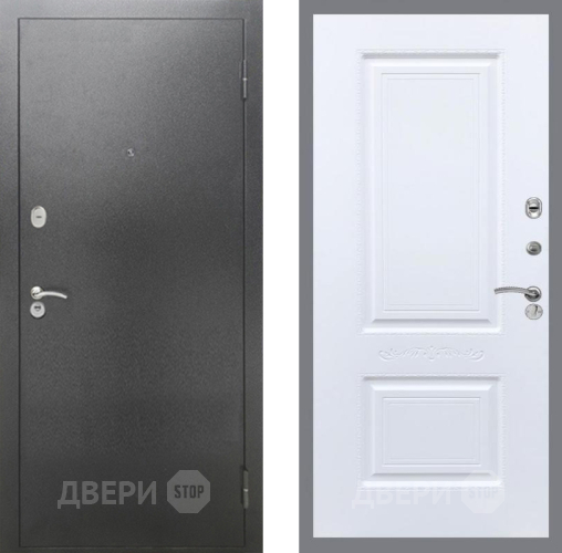 Входная металлическая Дверь Рекс (REX) 2А Серебро Антик Смальта Силк Сноу в Электрогорске