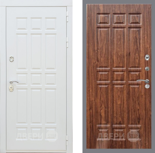 Входная металлическая Дверь Рекс (REX) 8 Силк Сноу FL-33 орех тисненый в Электрогорске