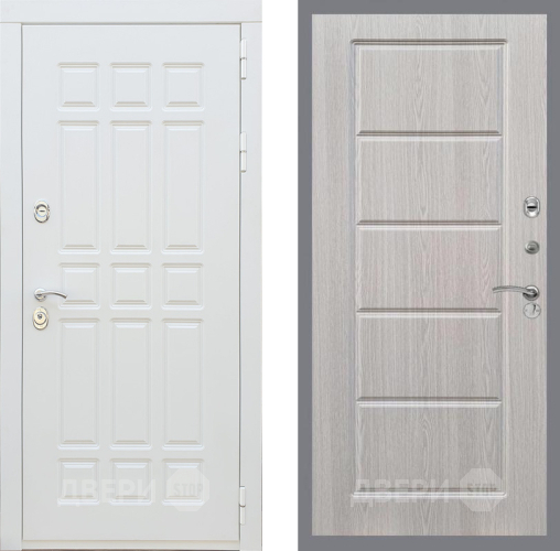 Входная металлическая Дверь Рекс (REX) 8 Силк Сноу FL-39 Беленый дуб в Электрогорске