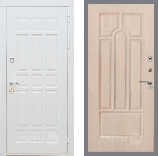 Входная металлическая Дверь Рекс (REX) 8 Силк Сноу FL-58 Беленый дуб в Электрогорске