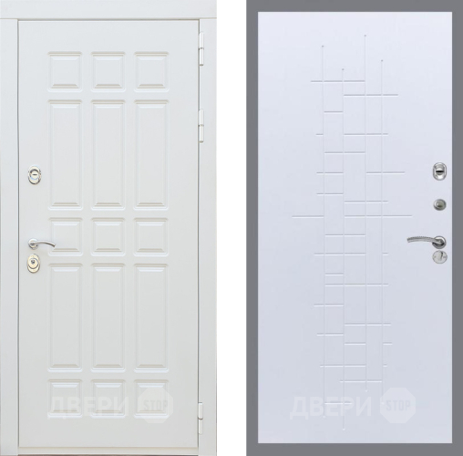 Входная металлическая Дверь Рекс (REX) 8 Силк Сноу FL-289 Белый ясень в Электрогорске