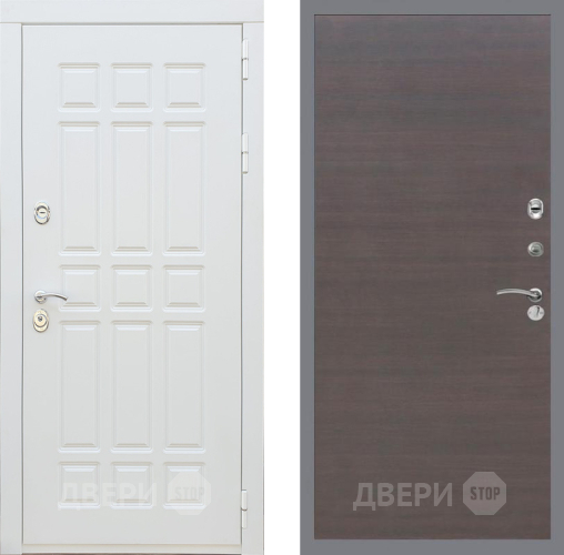 Входная металлическая Дверь Рекс (REX) 8 Силк Сноу GL венге поперечный в Электрогорске
