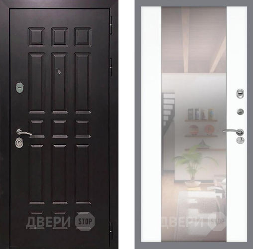 Входная металлическая Дверь Рекс (REX) 8 СБ-16 Зеркало Силк Сноу в Электрогорске