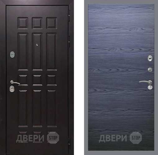 Входная металлическая Дверь Рекс (REX) 8 GL Дуб тангенальный черный в Электрогорске