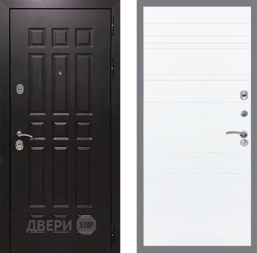 Входная металлическая Дверь Рекс (REX) 8 Line Силк Сноу в Электрогорске