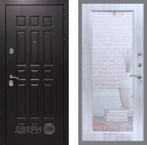 Входная металлическая Дверь Рекс (REX) 8 Зеркало Пастораль Сандал белый в Электрогорске