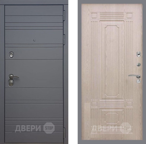 Входная металлическая Дверь Рекс (REX) 14 силк титан FL-2 Беленый дуб в Электрогорске