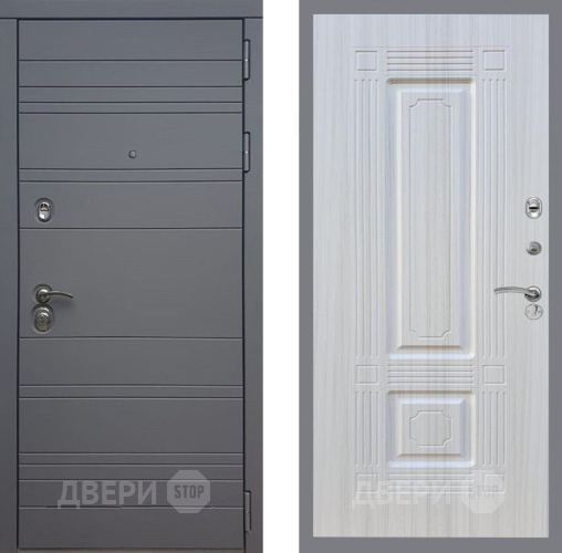 Входная металлическая Дверь Рекс (REX) 14 силк титан FL-2 Сандал белый в Электрогорске