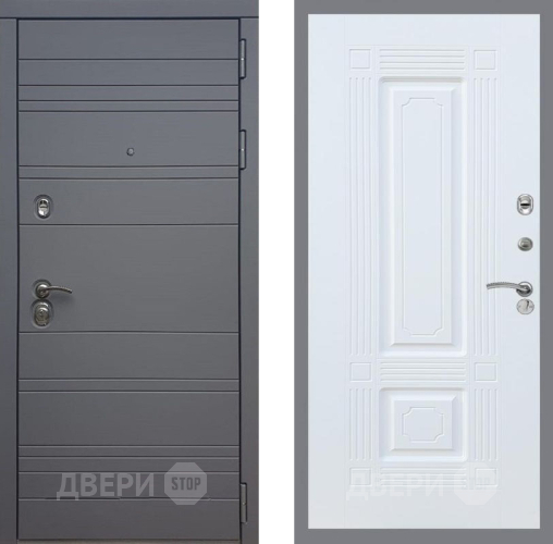 Входная металлическая Дверь Рекс (REX) 14 силк титан FL-2 Силк Сноу в Электрогорске