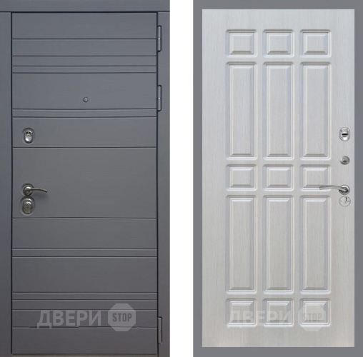 Входная металлическая Дверь Рекс (REX) 14 силк титан FL-33 Лиственница беж в Электрогорске