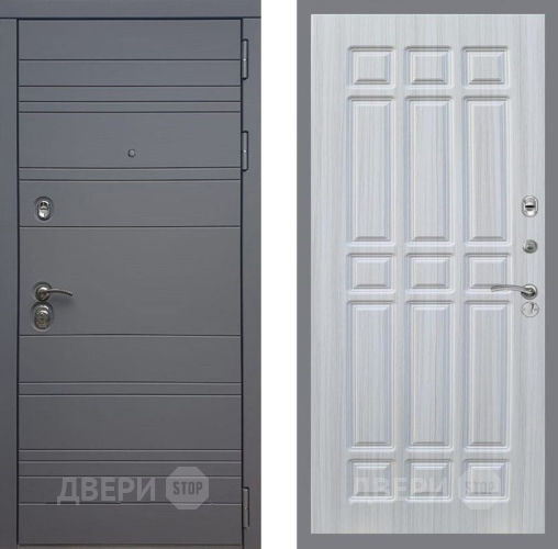Входная металлическая Дверь Рекс (REX) 14 силк титан FL-33 Сандал белый в Электрогорске
