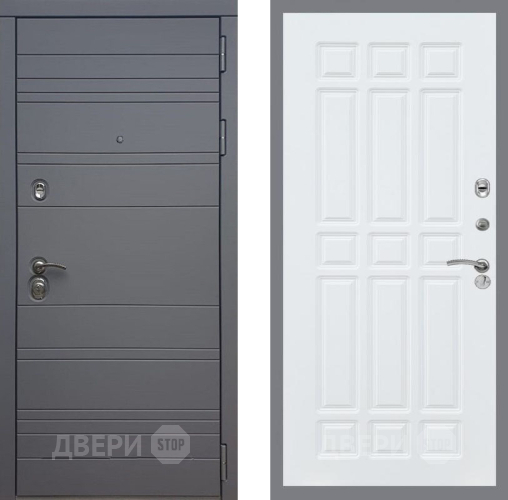 Входная металлическая Дверь Рекс (REX) 14 силк титан FL-33 Силк Сноу в Электрогорске