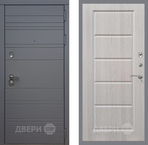 Входная металлическая Дверь Рекс (REX) 14 силк титан FL-39 Беленый дуб в Электрогорске