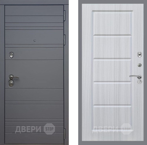 Входная металлическая Дверь Рекс (REX) 14 силк титан FL-39 Сандал белый в Электрогорске