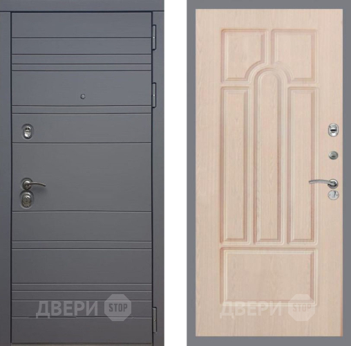 Входная металлическая Дверь Рекс (REX) 14 силк титан FL-58 Беленый дуб в Электрогорске