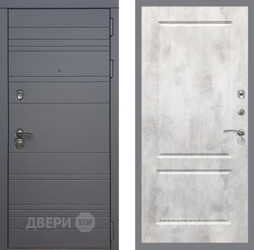 Входная металлическая Дверь Рекс (REX) 14 силк титан FL-117 Бетон светлый в Электрогорске