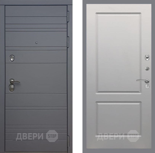 Входная металлическая Дверь Рекс (REX) 14 силк титан FL-117 Грей софт в Электрогорске