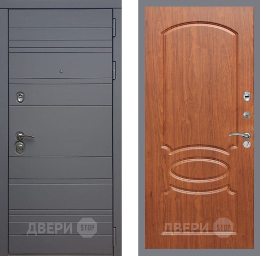 Входная металлическая Дверь Рекс (REX) 14 силк титан FL-128 Морёная берёза в Электрогорске