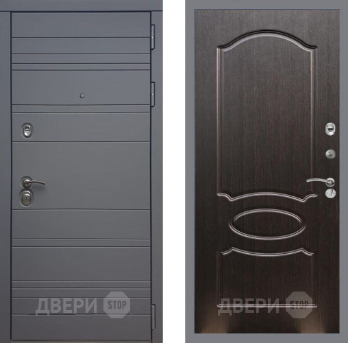 Входная металлическая Дверь Рекс (REX) 14 силк титан FL-128 Венге светлый в Электрогорске
