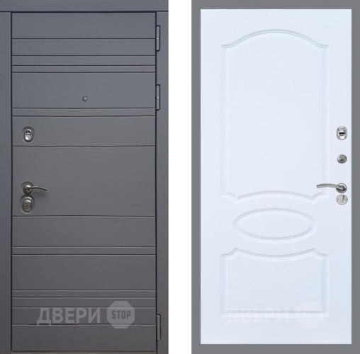 Входная металлическая Дверь Рекс (REX) 14 силк титан FL-128 Силк Сноу в Электрогорске