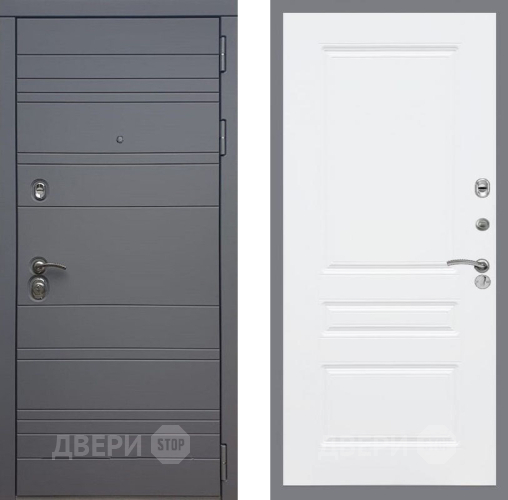 Входная металлическая Дверь Рекс (REX) 14 силк титан FL-243 Силк Сноу в Электрогорске