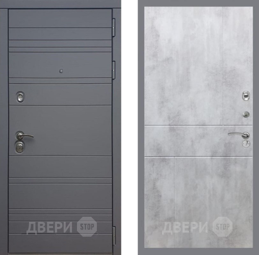 Входная металлическая Дверь Рекс (REX) 14 силк титан FL-290 Бетон светлый в Электрогорске