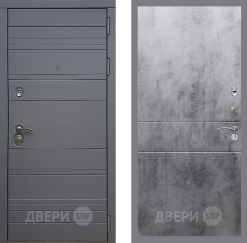 Входная металлическая Дверь Рекс (REX) 14 силк титан FL-290 Бетон темный в Электрогорске