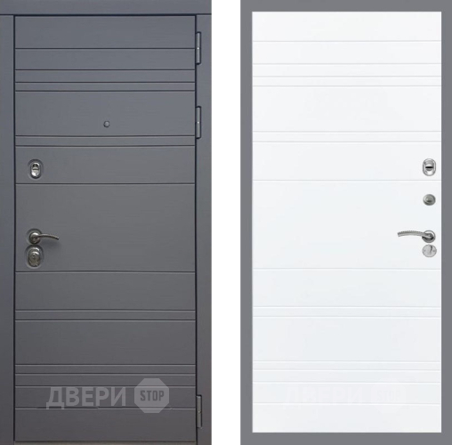 Входная металлическая Дверь Рекс (REX) 14 силк титан Line Силк Сноу в Электрогорске
