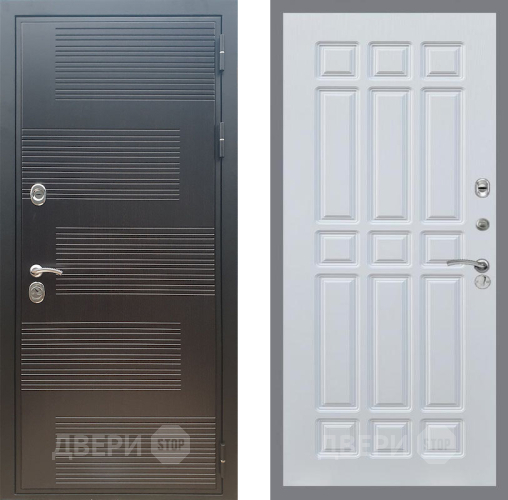 Входная металлическая Дверь Рекс (REX) премиум 185 FL-33 Белый ясень в Электрогорске