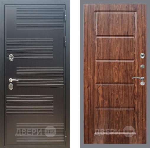 Входная металлическая Дверь Рекс (REX) премиум 185 FL-39 орех тисненый в Электрогорске