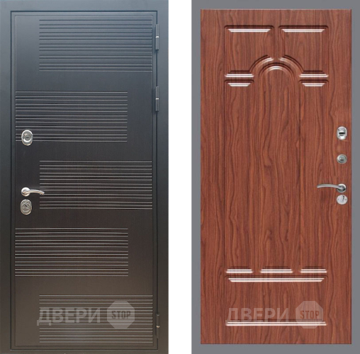 Входная металлическая Дверь Рекс (REX) премиум 185 FL-58 орех тисненый в Электрогорске